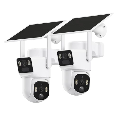 Dual Lens Solar Security Camera 2K