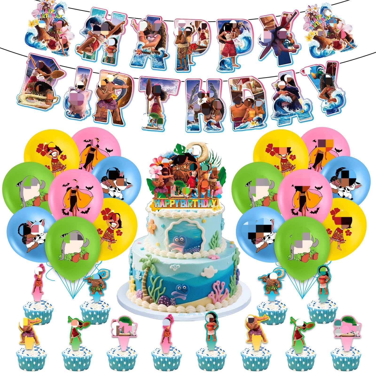 yumcute Birthday Party Decorations - 44PCS