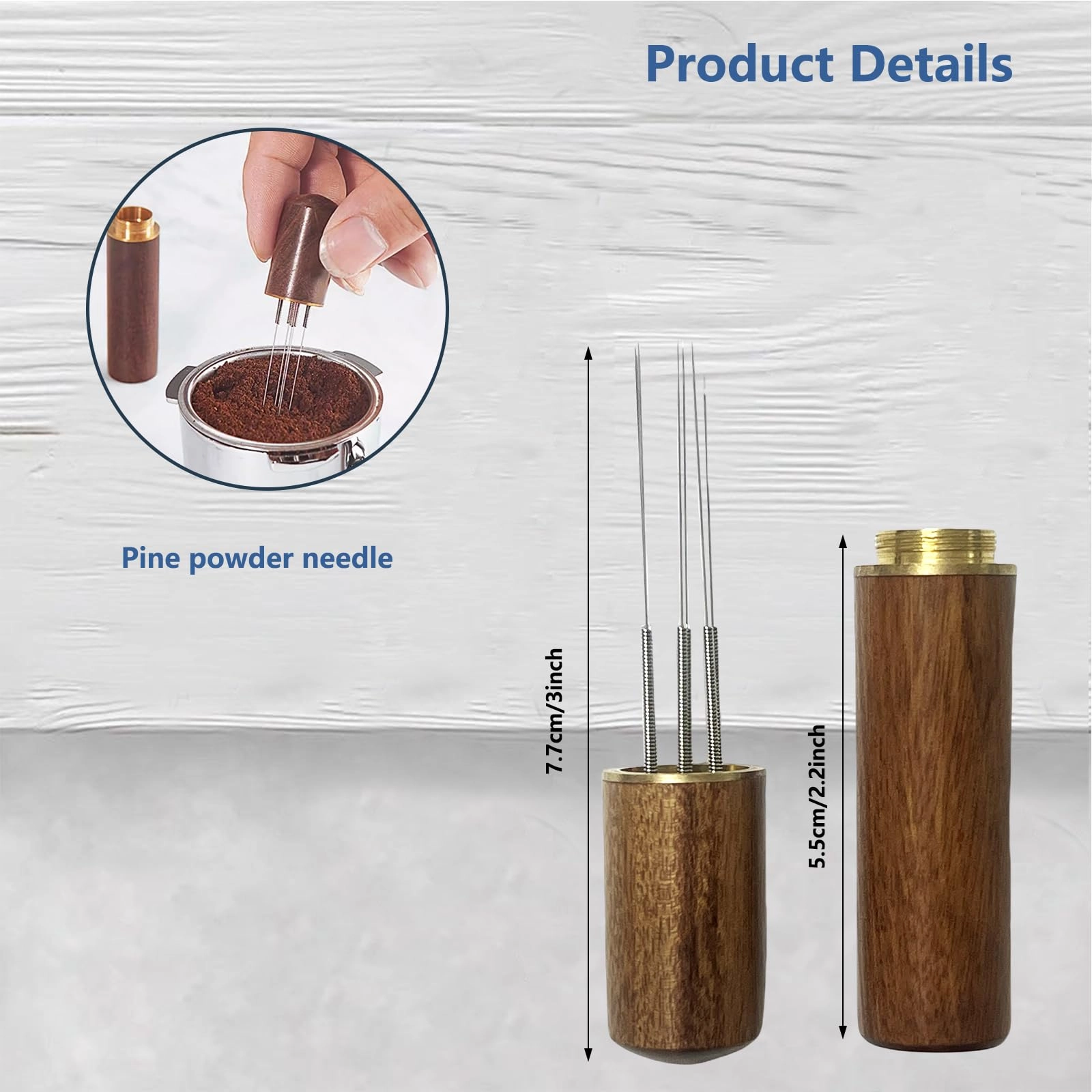 Knock Box - 500ml + Tamp Mat - Non-Slip Silicone + Coffee Needle - 18/8 Stainless Steel