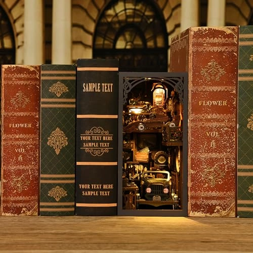 Book Corner Construction Kit (DIY Book Nook Kit) - vintage car
