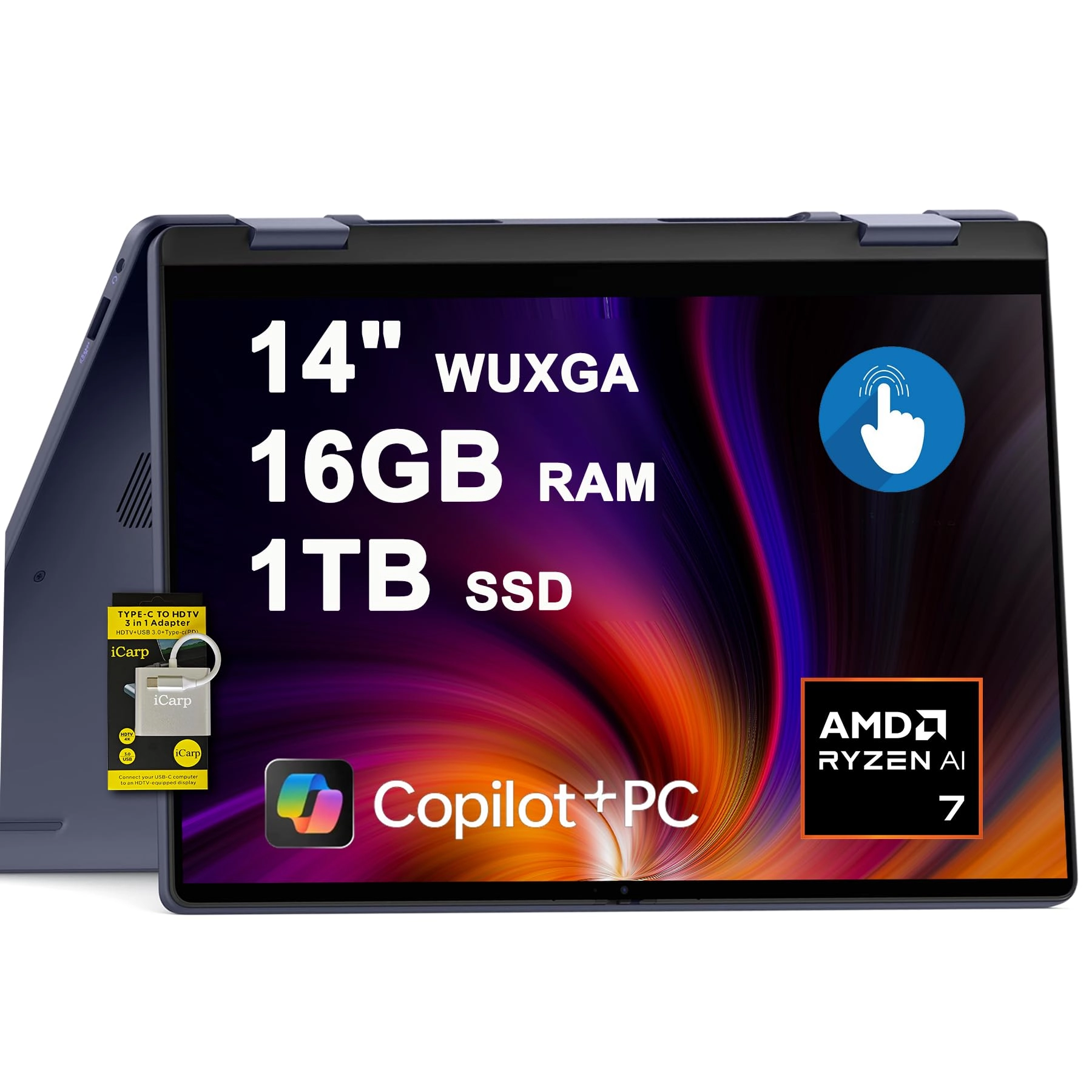 DELL 14 Plus 2-in-1 - 14'' 1TB 16GB Ryzen AI 7 350