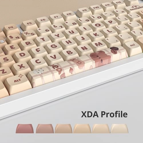 PBT Keycaps XDA Profile - 133 Keycaps Black-White