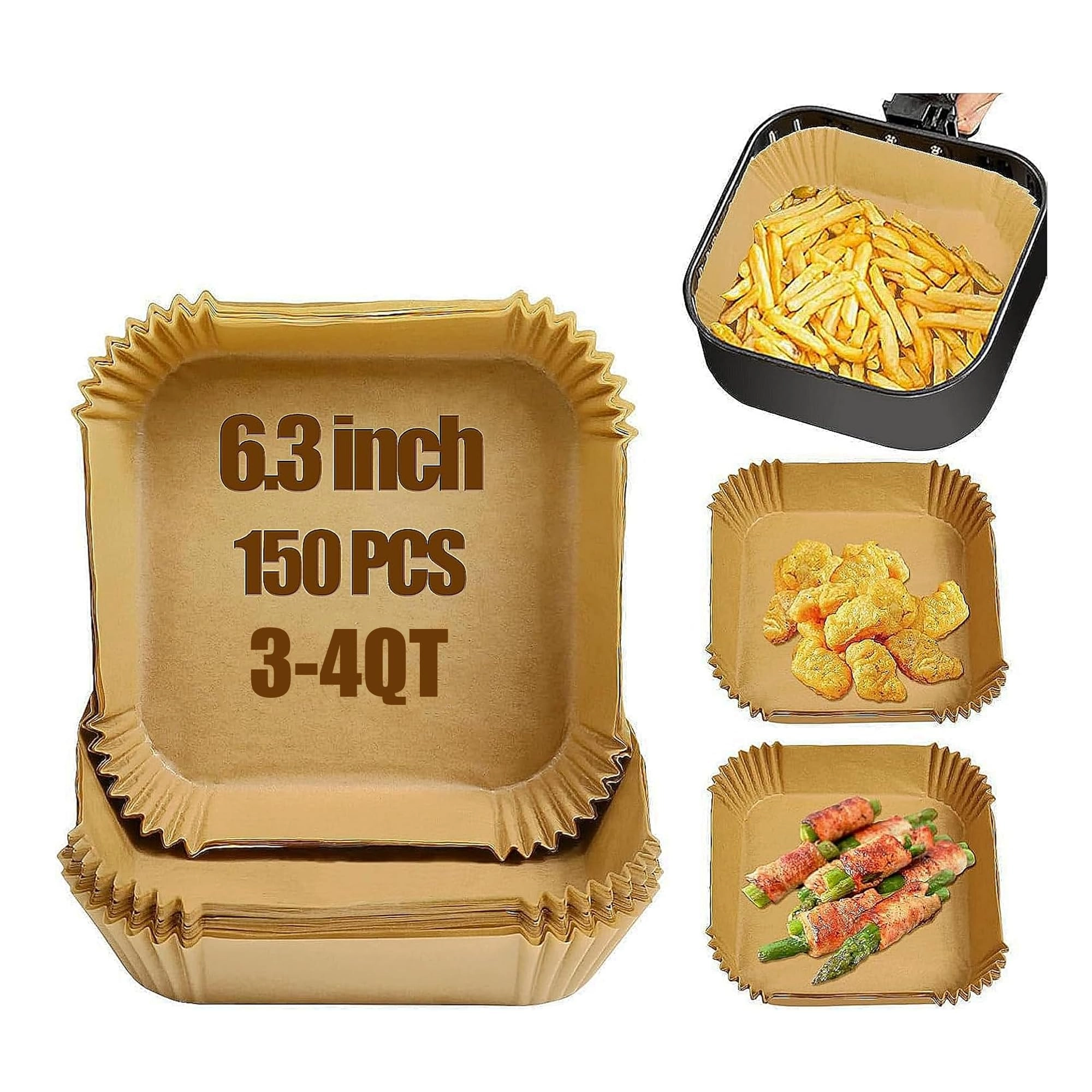 SIUDANGKA Mini Air Fryer Liners - 150pcs 150