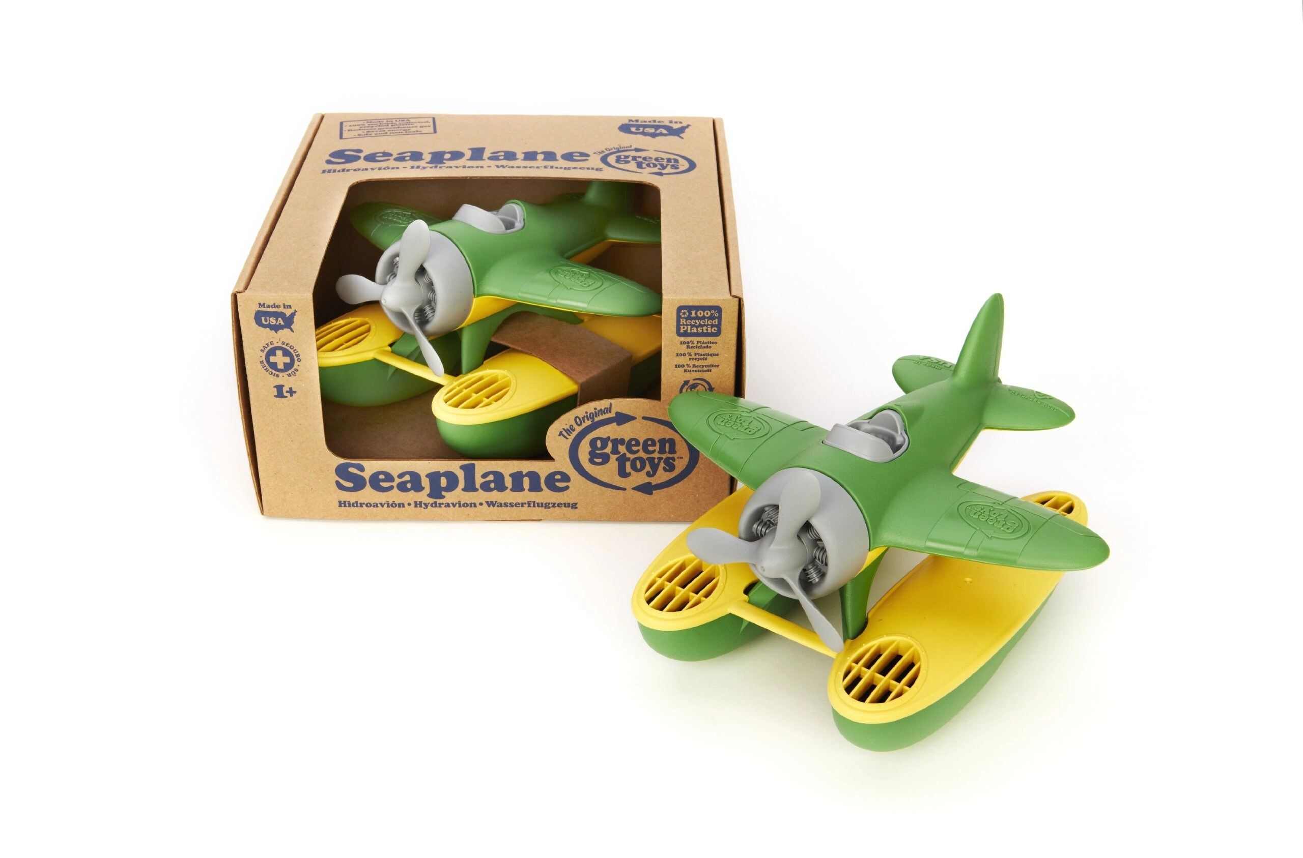 Seaplane - Green BPA Free Phthalate Free Floatplane 9 x 9.5 x 6 inches