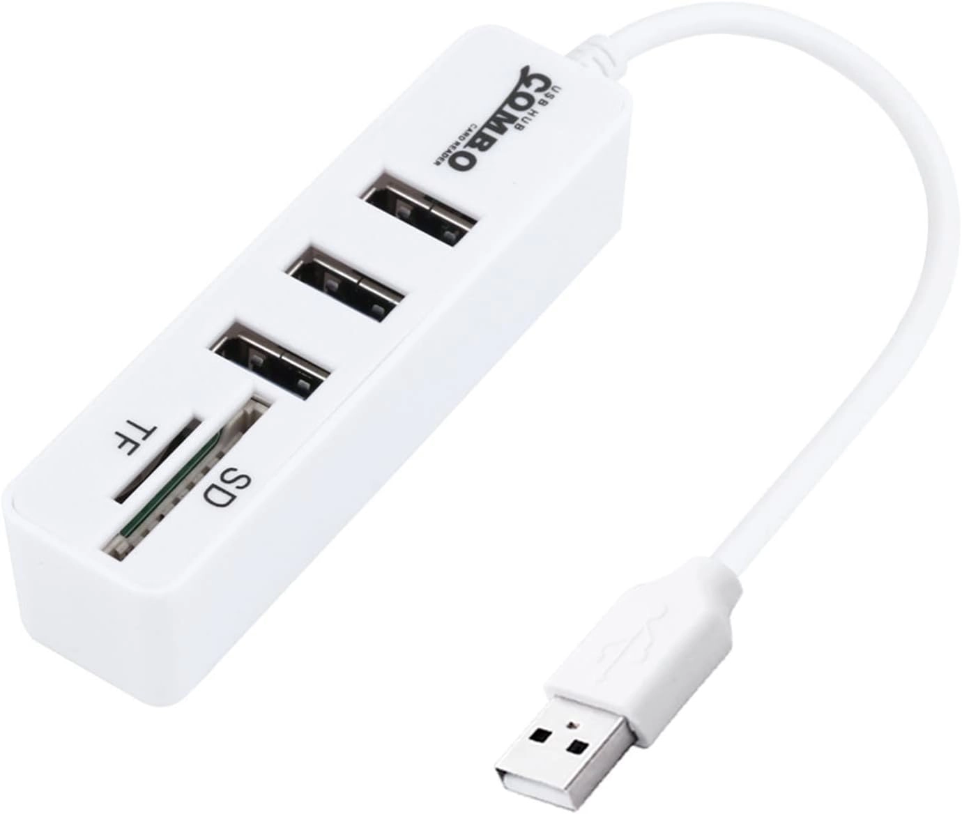 USB Hub Adapter - 3 Port USB 2.0 TF/SD Card Reader 480Mbps
