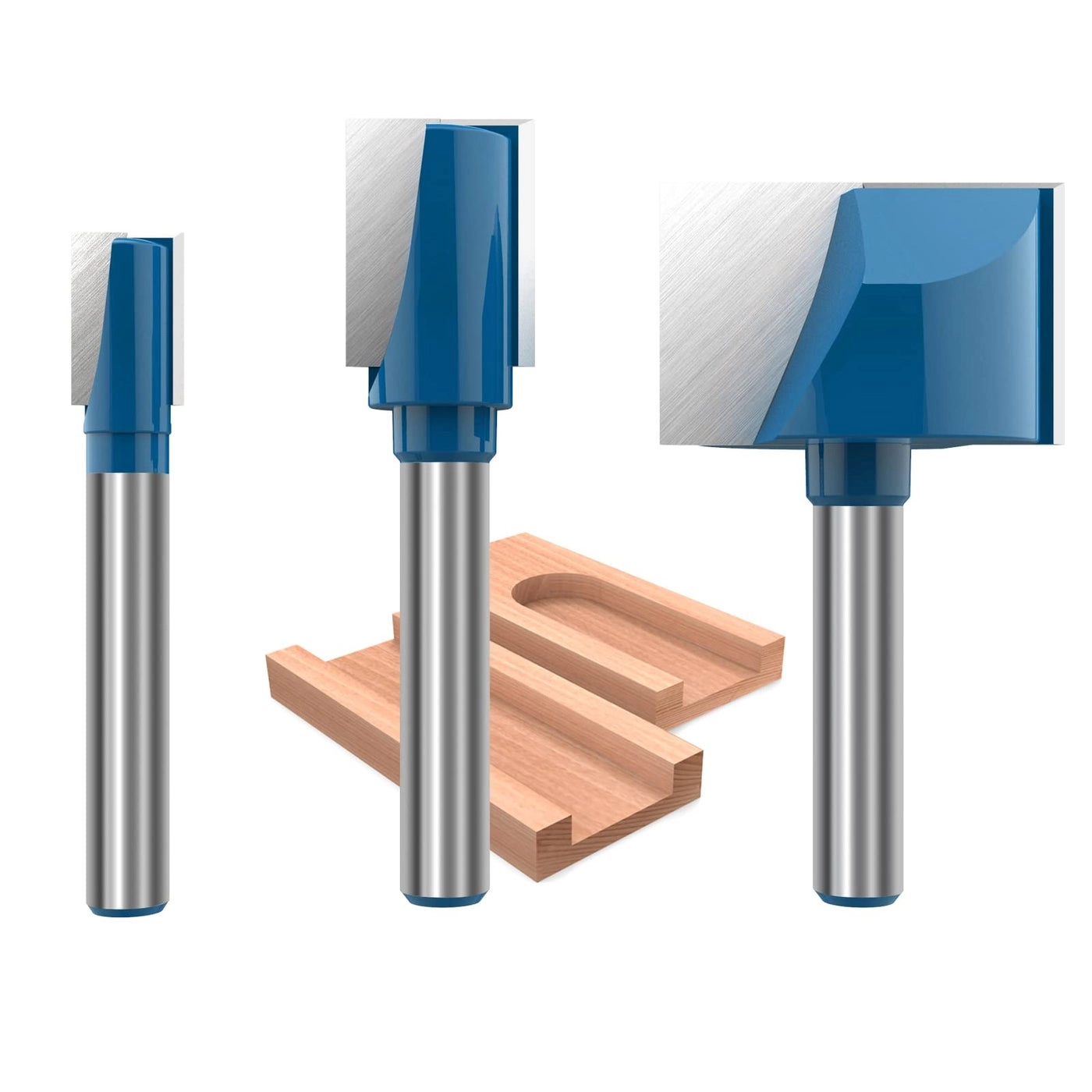 Cleaning Bottom Router Bit - 5/16"" 1/2"" 1"" 1/4"" Shank 3 Pcs
