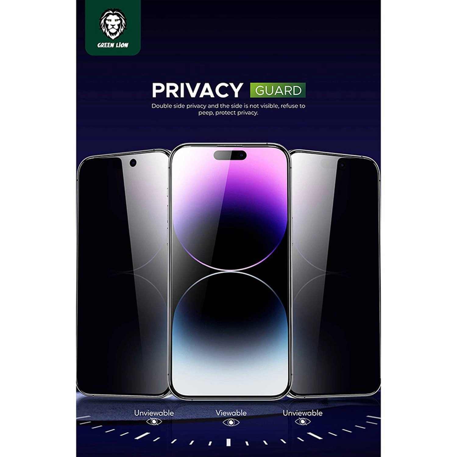 9H Steve Privacy Screen Protector - iPhone 15 Pro Max