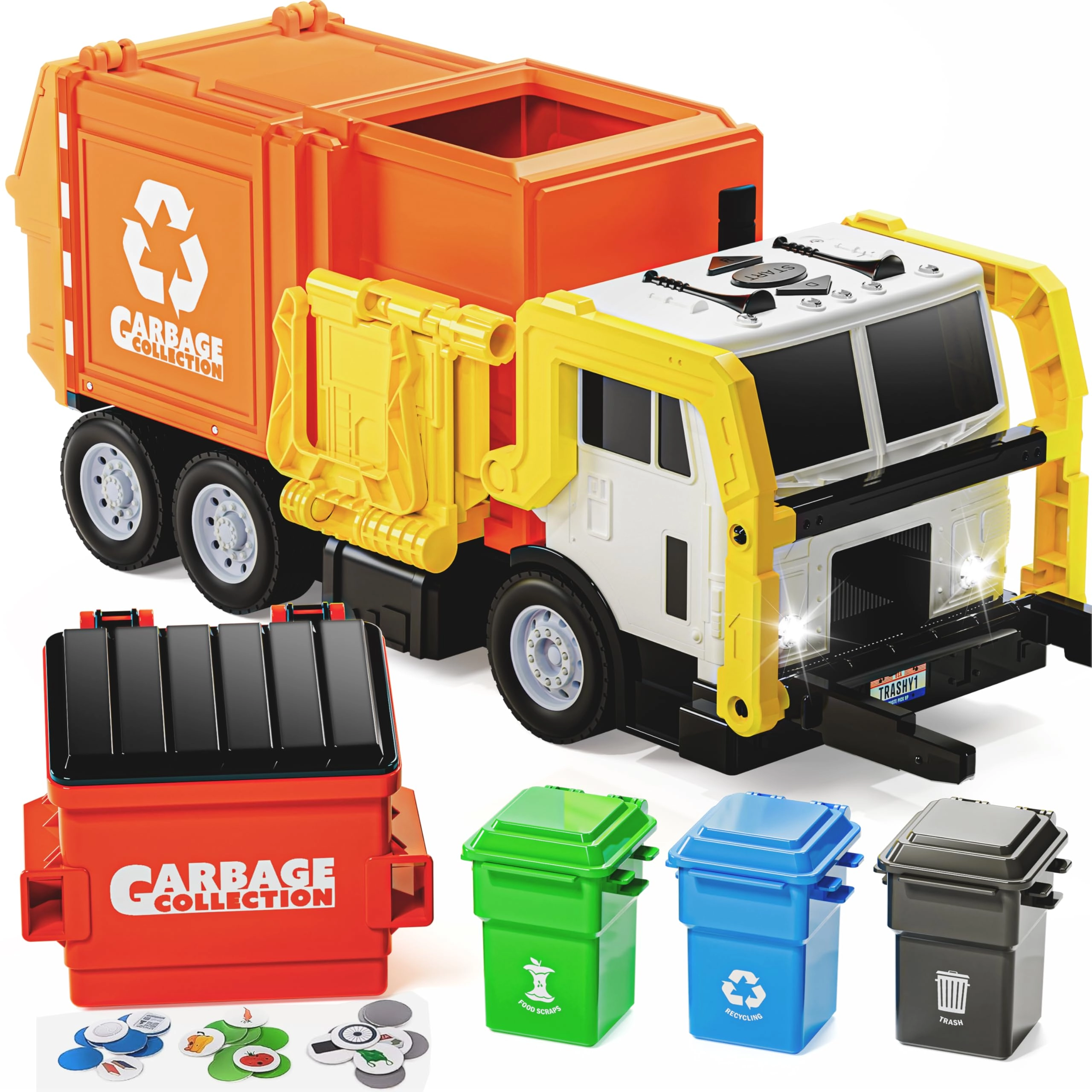 Joyin US Corp Large Friction Powered Garbage Truck - 1 pcs