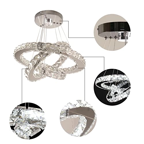 Crystal Ring Chandelier - Cool White (6000K-6500K)