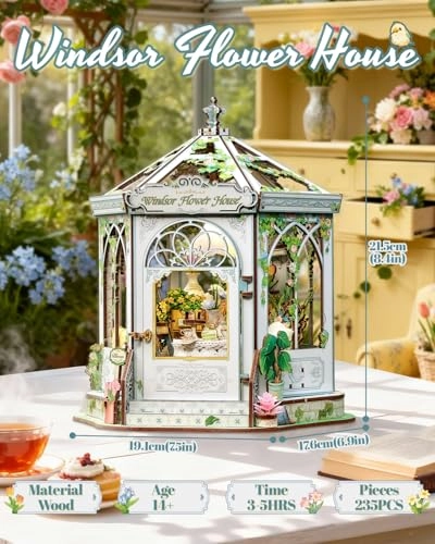 Book Nook Kit - Windsor Flower House Wood LED