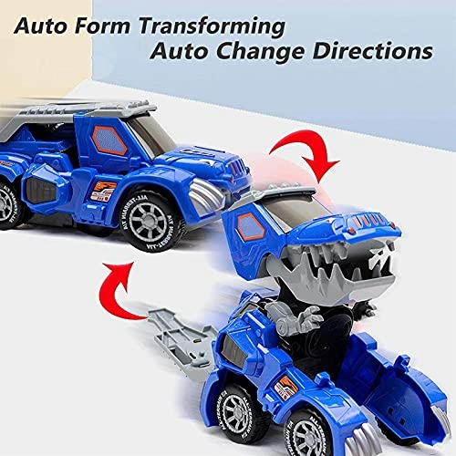 Auto Transforming Dinosaur Cars - Music LED Green