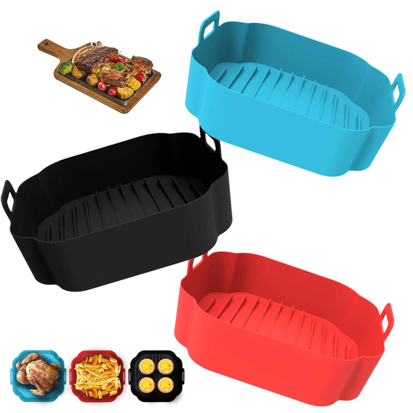 Les-Theresa Silicone Air Fryer Liner - 3pcs