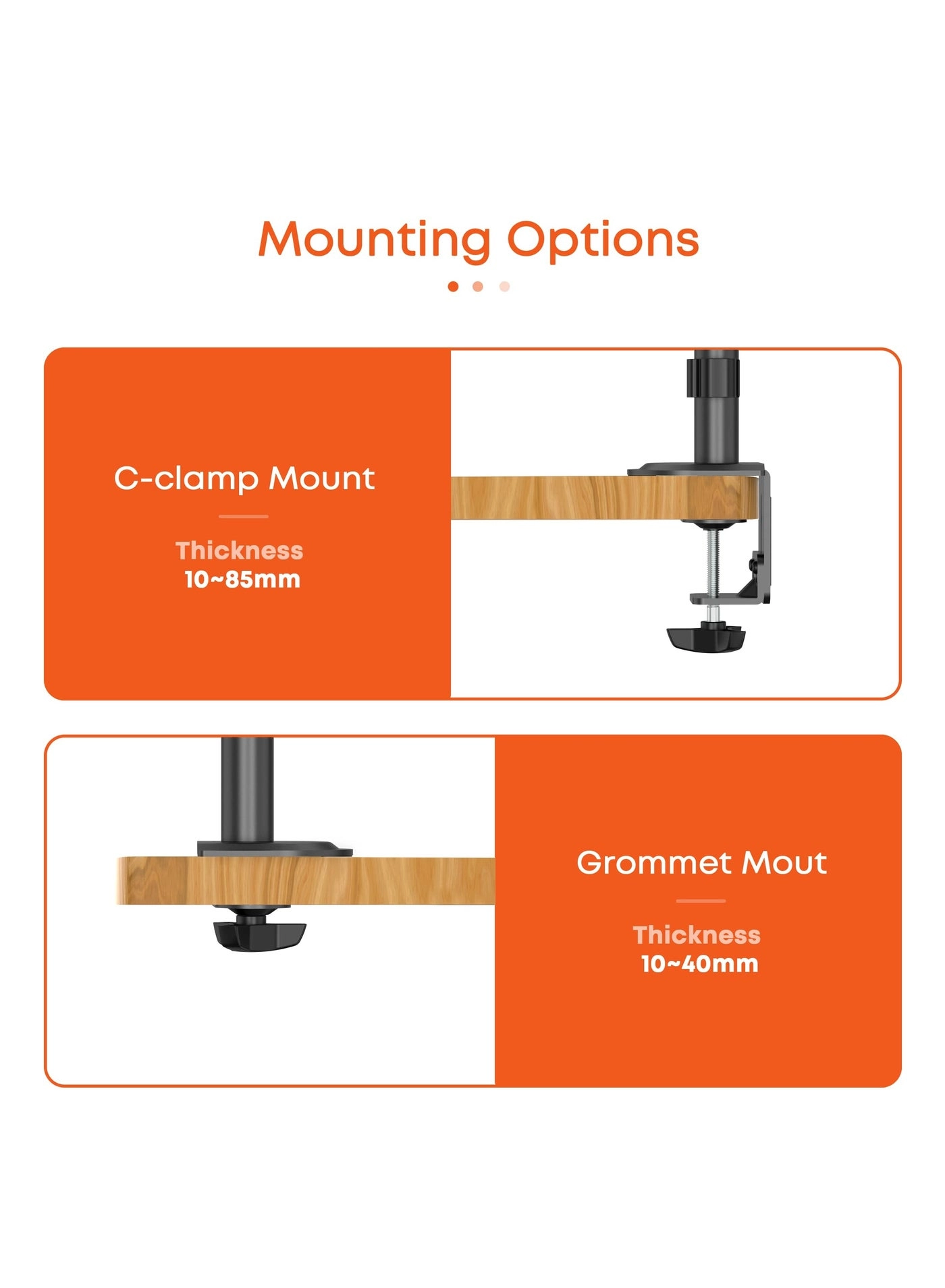 Dual Monitor Stand - 32 inch 75mm x 75mm 100mm x 100mm