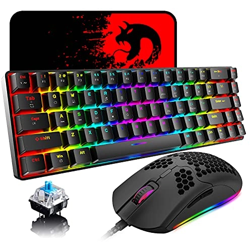 Mechanical Keyboard + Honeycomb Mouse + Mouse Pad - Wired