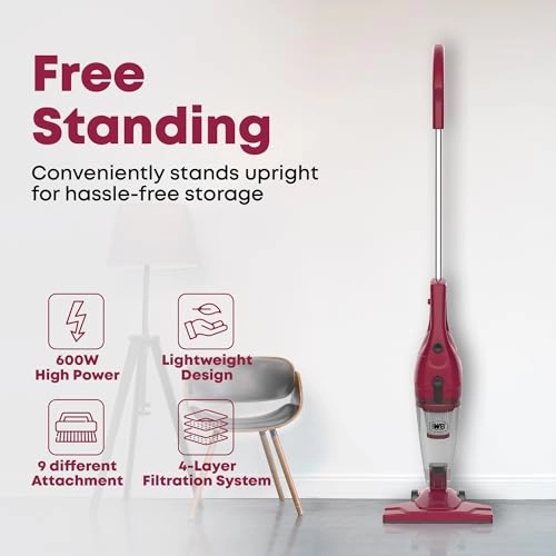 2-in-1 Handheld Stick Vacuum Cleaner - 600W 17000Pa 0.8L