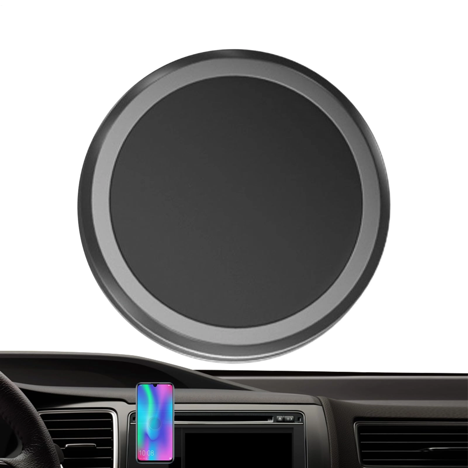 Generico OMKHA655U4P36SV50I - Steering Wheel Phone Holder Black/White