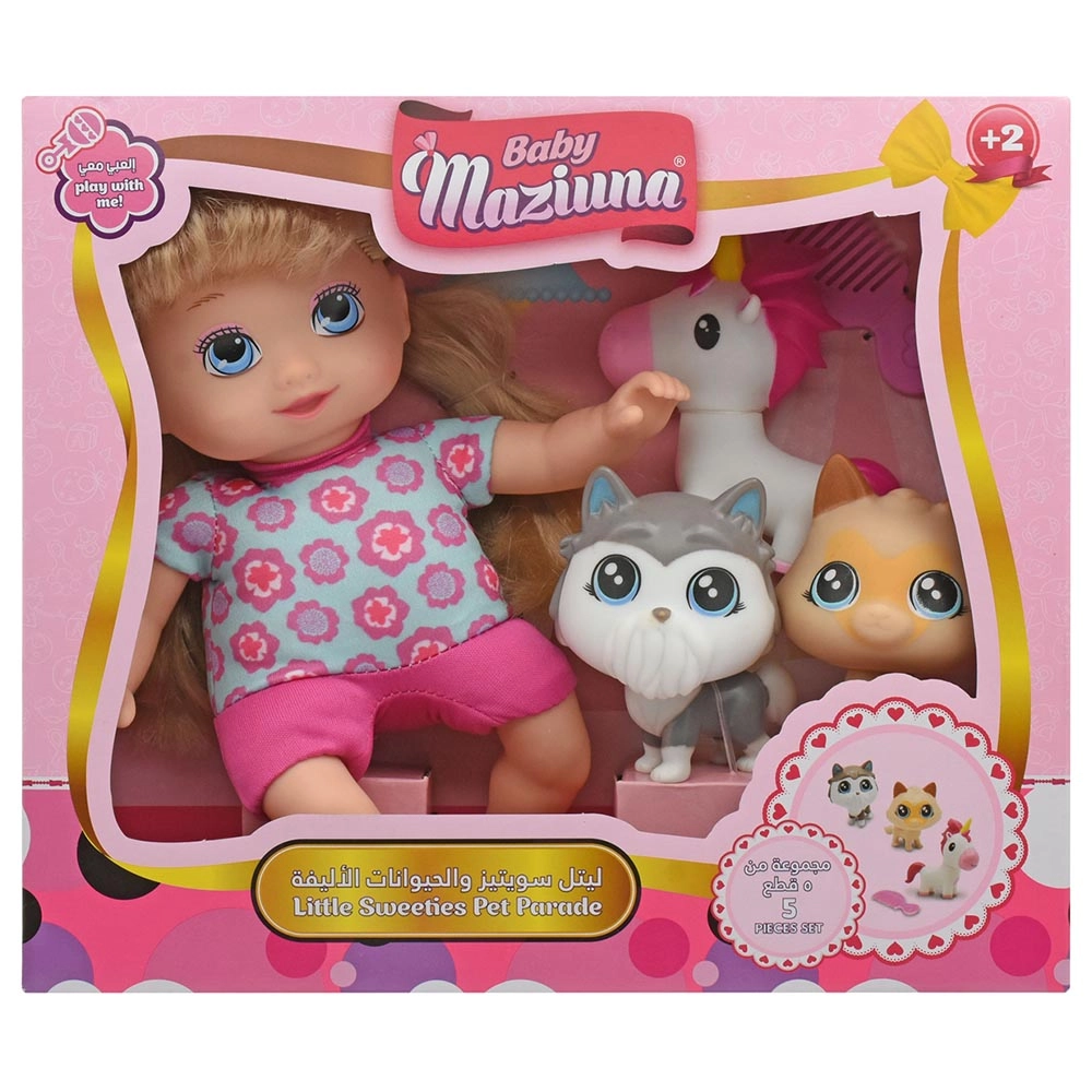 Little Sweeties Doll - 10 Inch + Unicorn + Puppy + Kitty