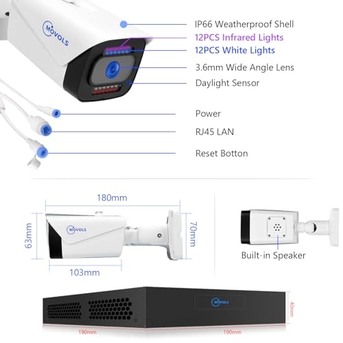 8CH 8MP Home Security Camera System - 8pcs 8CH 4K