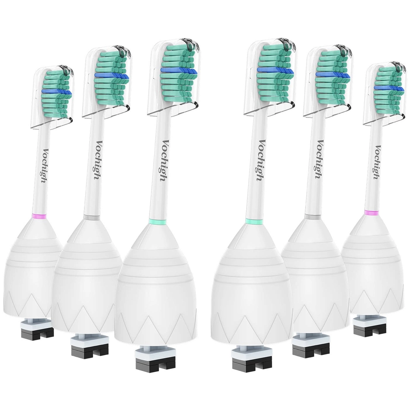 Vochigh Replacement Toothbrush Heads - fits eSeries HX7022 6 Pack