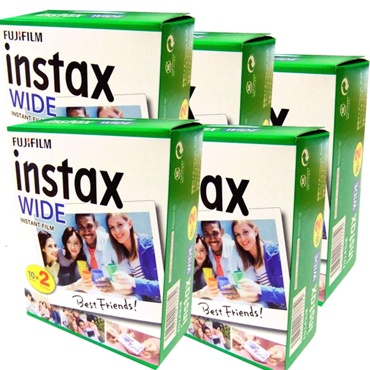 Fujifilm Instax Wide - Set of 5 Boxes of 20 Reels (100 Photos Wide Format)