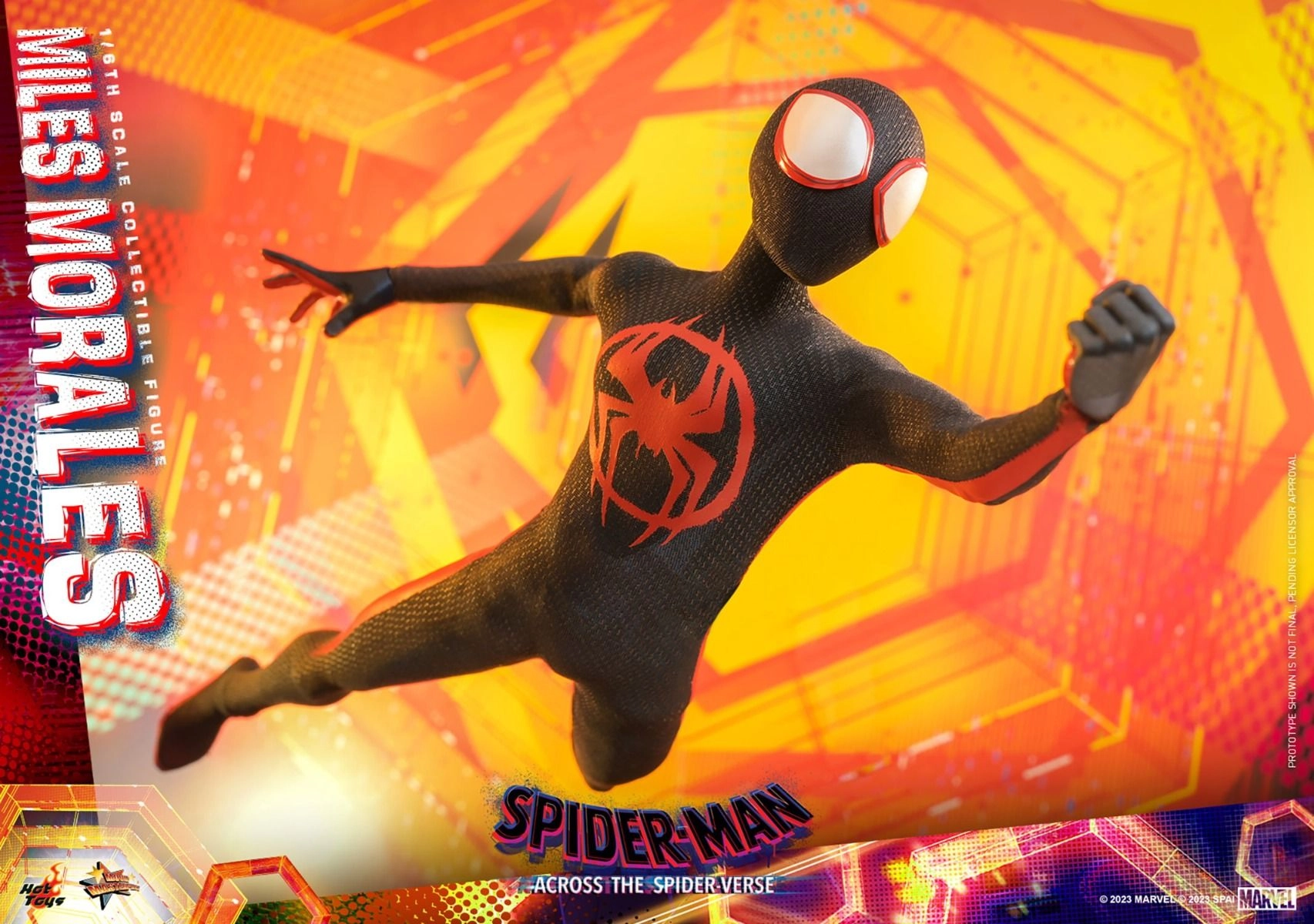 Miles G Morales - Spider-Man: Across the Spider-Verse Sixth Scale Action Figure - LED light-up Prowler gauntlets