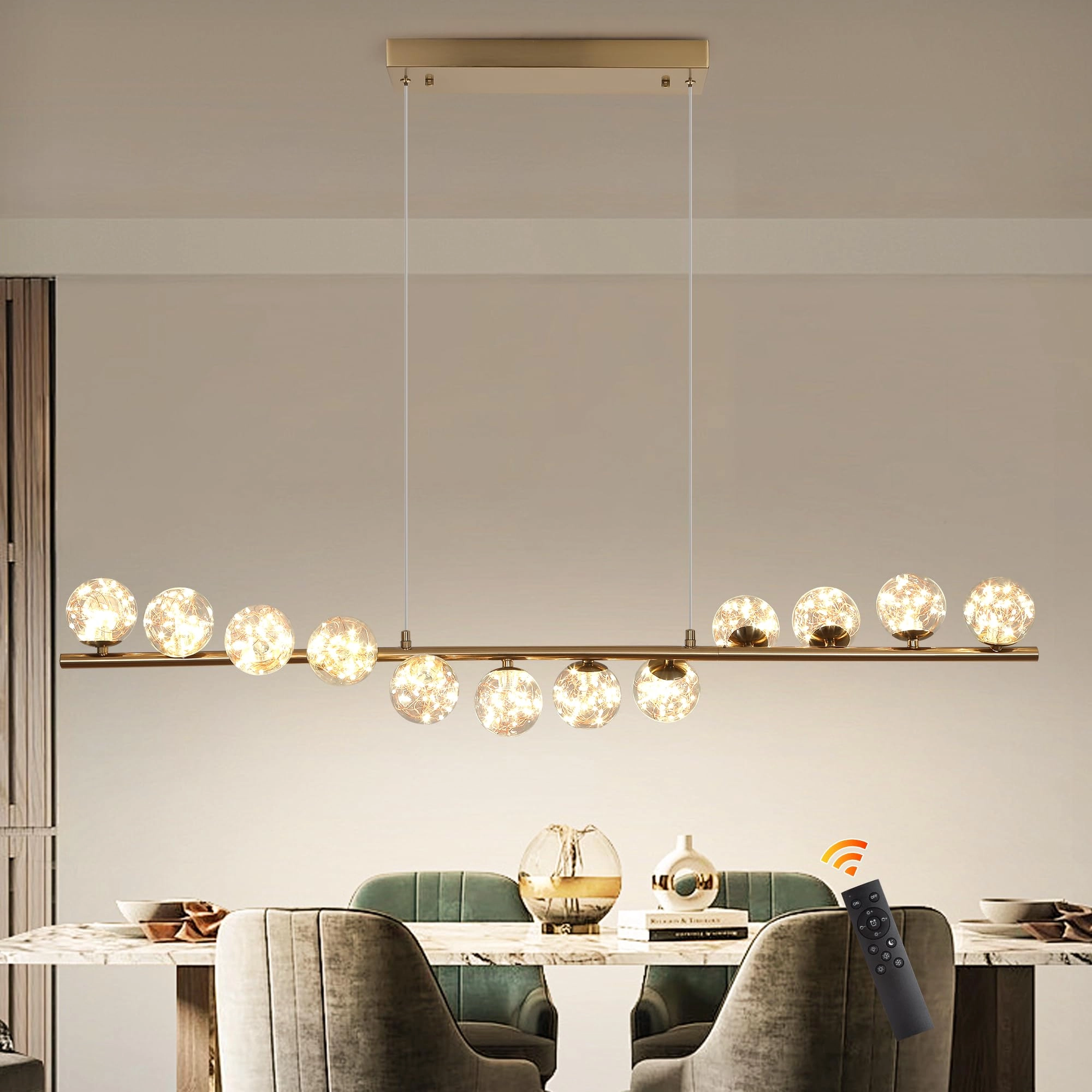 Garwarm Modern Globe Chandelier - 3000 - 6000K Dimmable