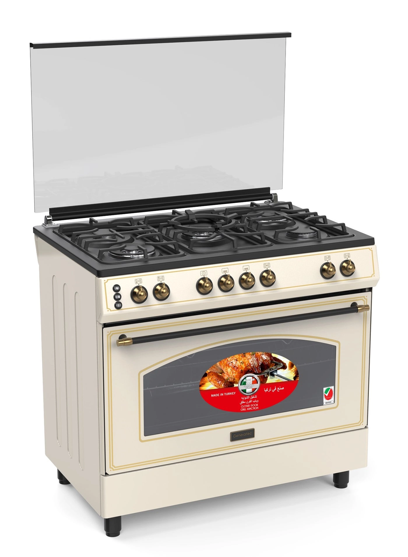 5 Burners GCTR98CR GAS Cooker