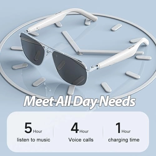 Smart Bluetooth Sunglasses - Black UV400 4-6 hours playtime