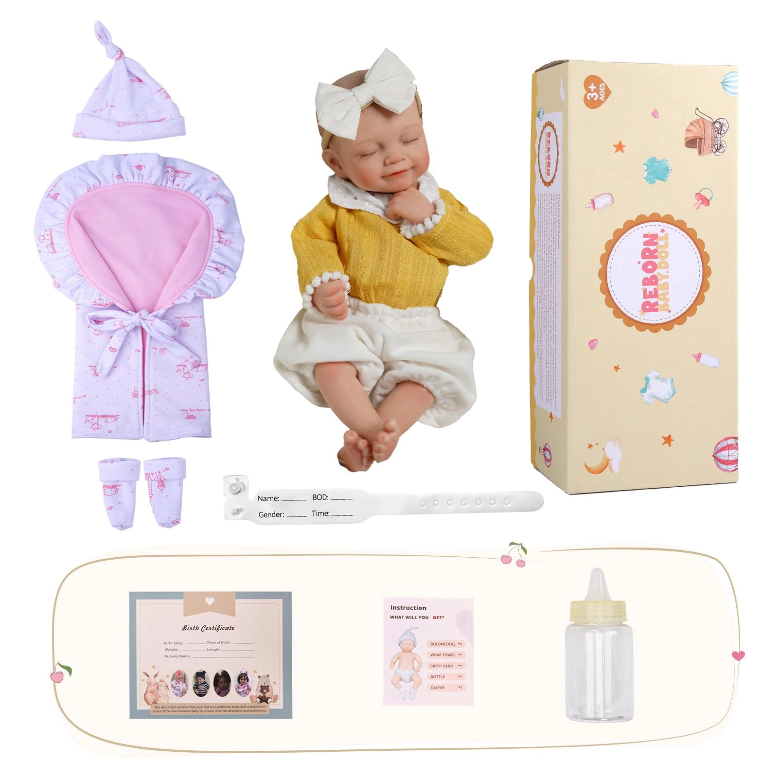 Reborn Baby Doll - 12 Inch Silicone Weighted Ages 3+