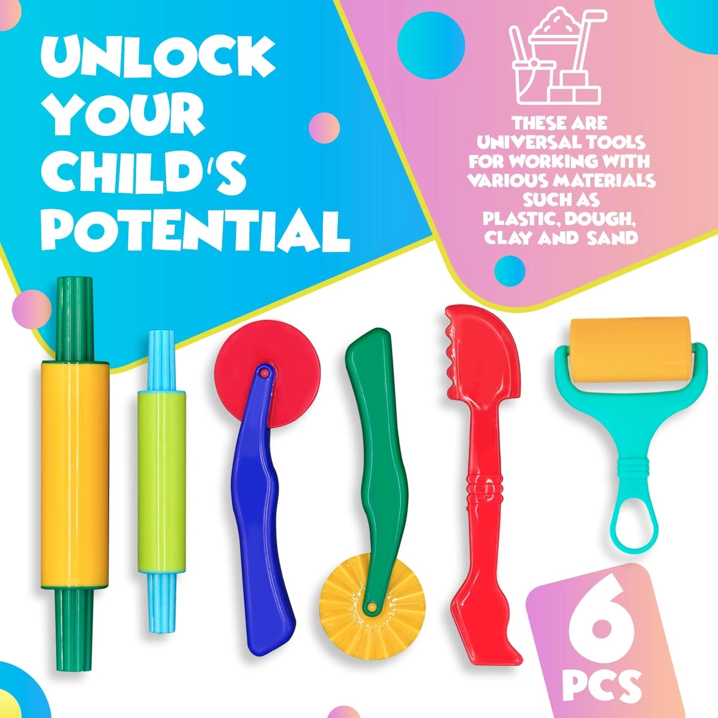 Clay and Play Dough Tools - 6pcs
