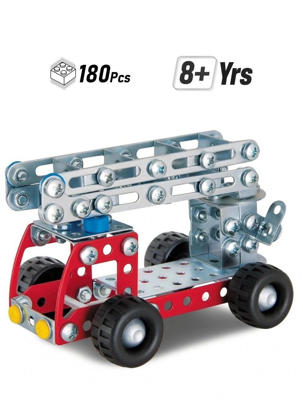 Fire Truck Metal Building Kit - 180 pcs for ages 8+
