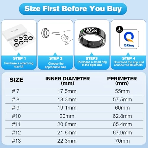 Smart Ring - LED Dispay Screen Heart Rate Sleep Tracker