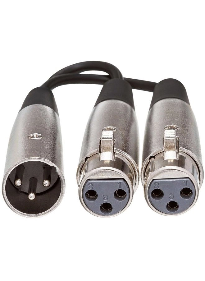 XLR3M to Dual XLR3F Y Cable 0.152m