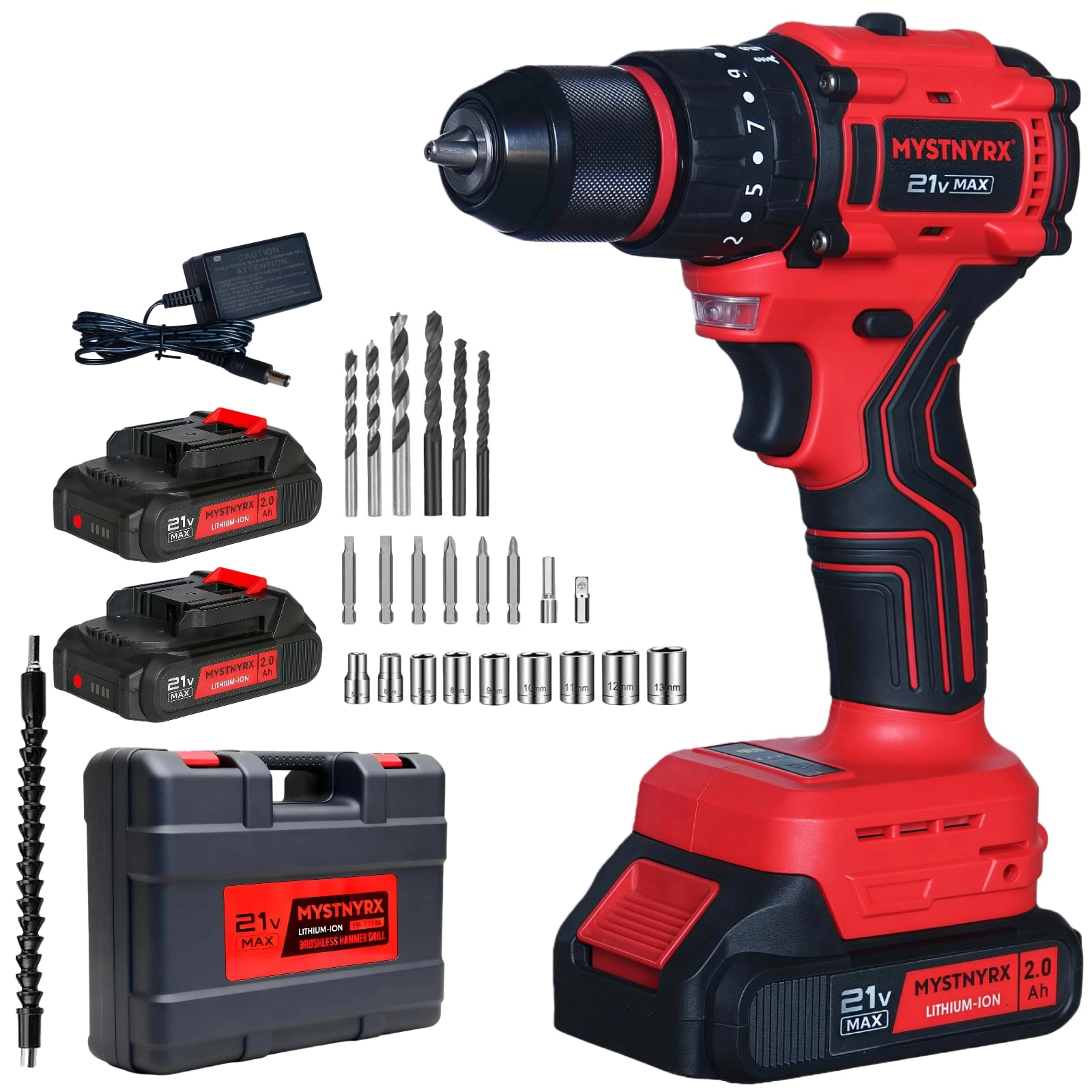 Zhejiang Feihu New Energy Technology Co,. Ltd 21V Max Brushless 3-in-1 Hammer Drill Driver - 2000 Milliamp Hours