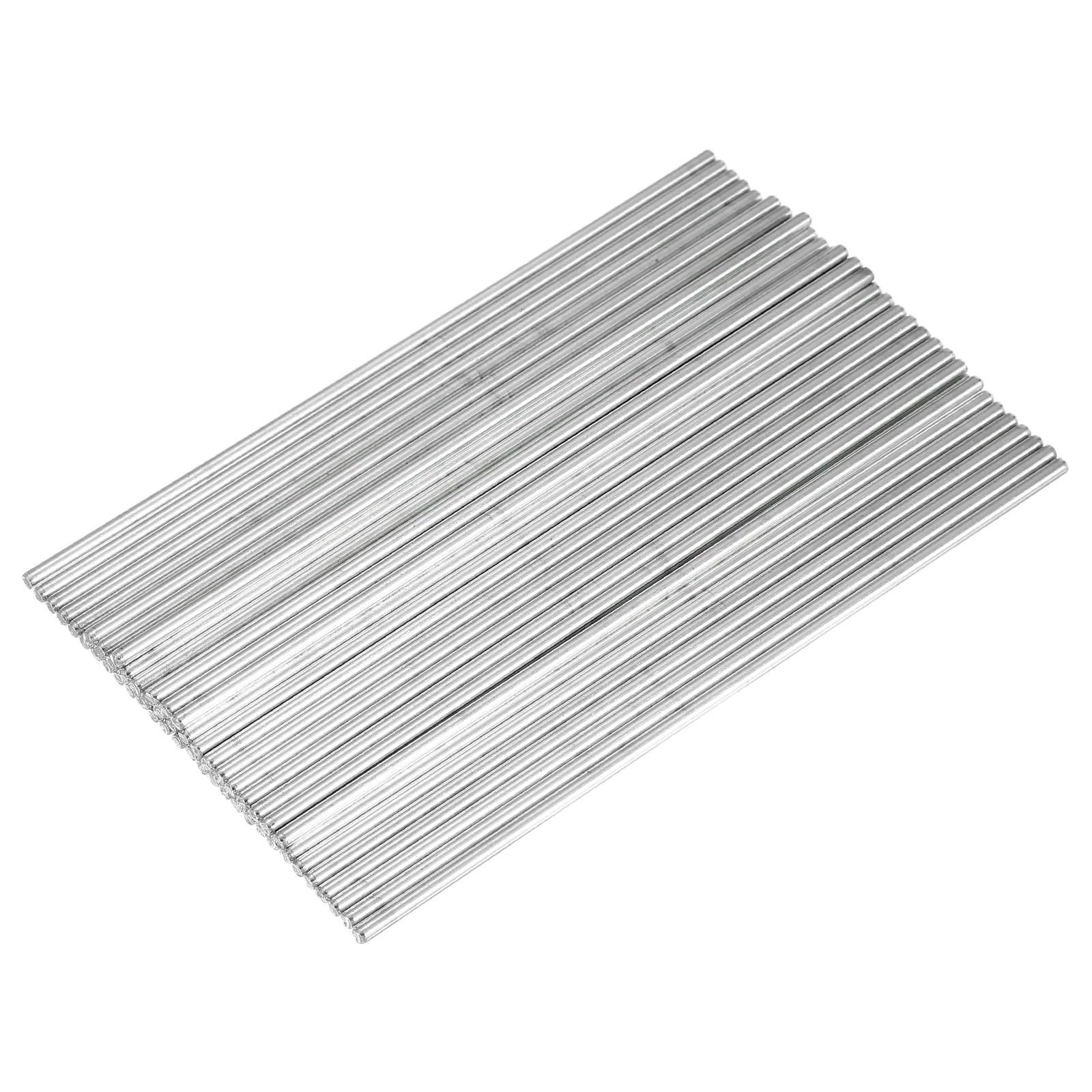 SourcingMap Round Rod Axles - 3 x 150mm 50pcs Silver