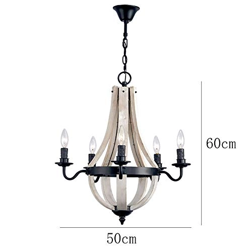 E14 American Retro Chandelier - 5 Heads 40x60cm