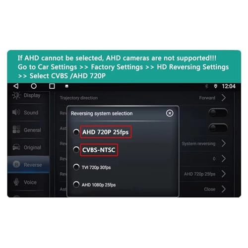 Rear Camera - Night Vision RCA 1280*720
