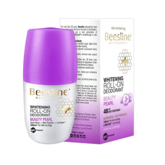 Beesline Whitening Roll-On Beauty Pearl Deodorant - Light, Fresh Fragrance