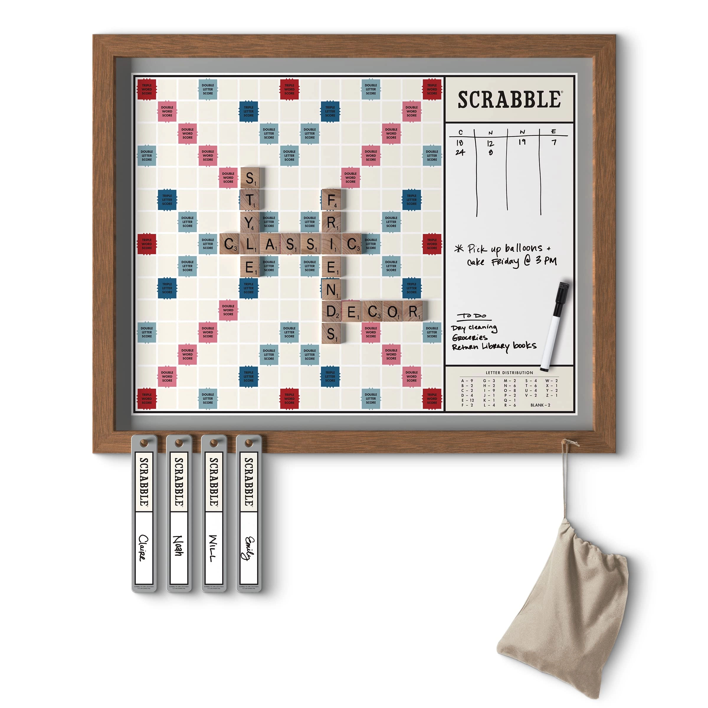 Scrabble Deluxe: Vintage 2-in-1 Wall Edition