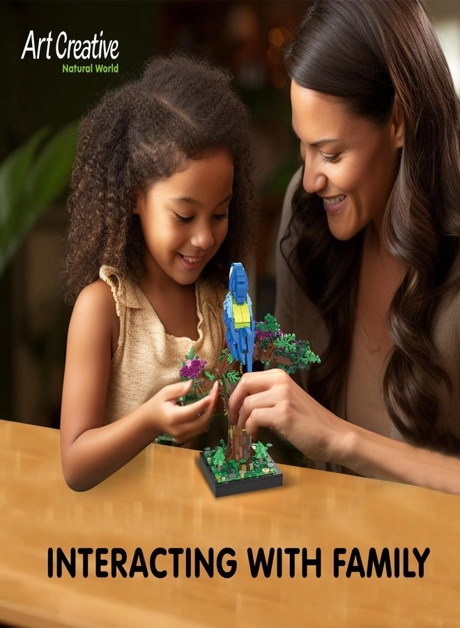 Micro Brick Flower Parrot