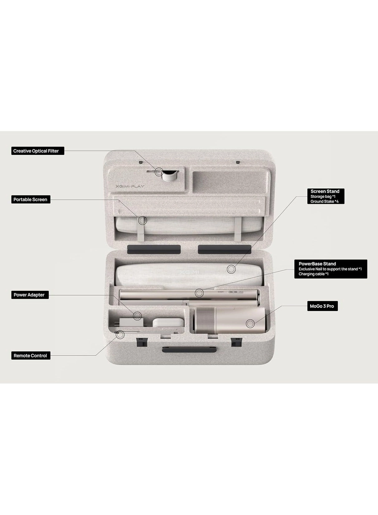 Mogo 3 Pro + PowerBase Stand + 70" ALR Screen + Creative Filter 540 ANSI Lumens Full HD