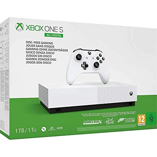 Xbox One S All Digital Edition + Minecraft + Sea of Thieves + Forza Horizon 3 + Extra Controller