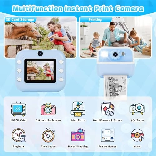 Kids Camera - Dual Camera Instant Print 32GB