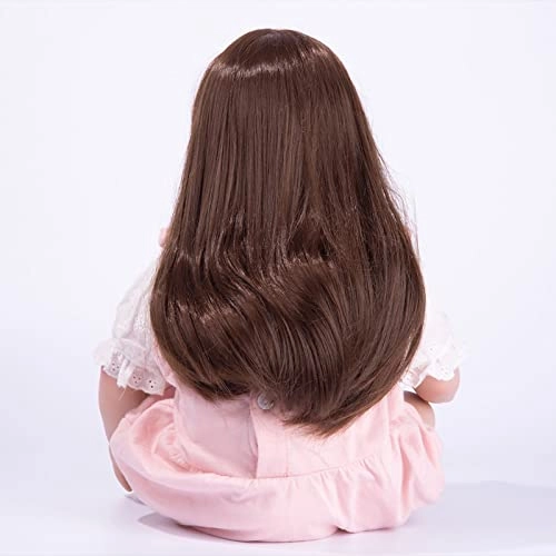 Reborn Baby Doll - 24 Inch Vinyl Cotton Body Pink Yarn Skirt Ages 3+