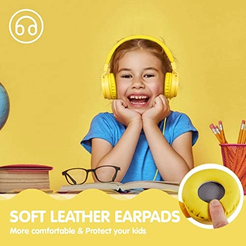 Kids Headphones - 40mm 3.5mm Yellow