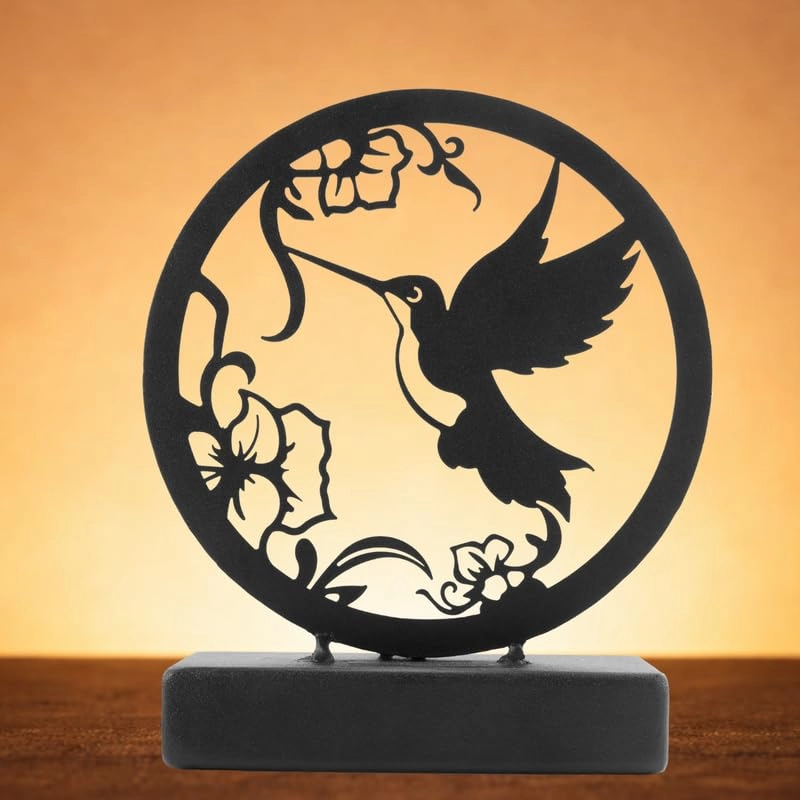 rap creation Hummingbird Table Decor Lamp - LED Black 21.5 cm x 8.5 cm