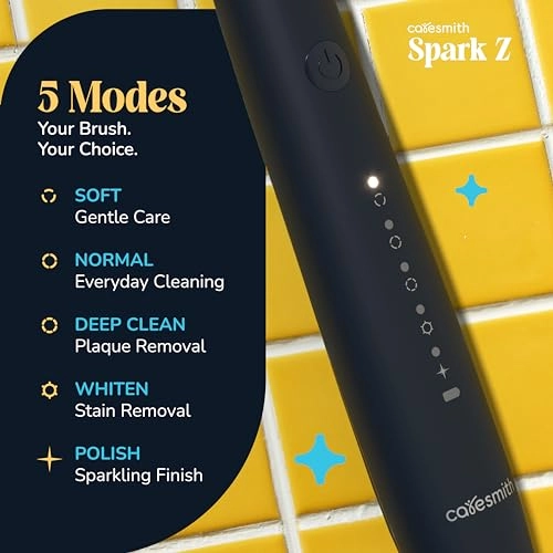 Spark Z - 3 Brush Heads 35000 Sonic Vibrations USB Type C