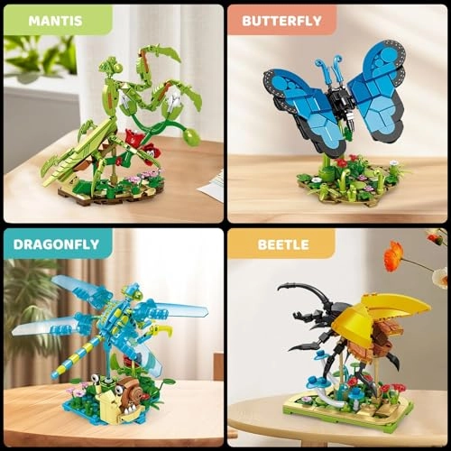 Insect Collection Building Set - mantis beetle butterfly dragonfly 815 pcs