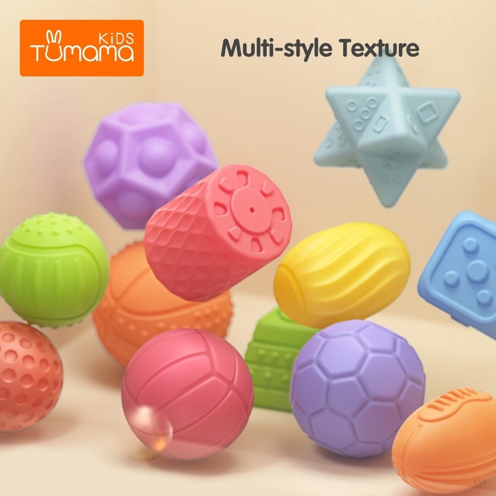 Geometric Hand Grasp Shapes Ball - Suitable for 0 to 3 years 6Pcs Set