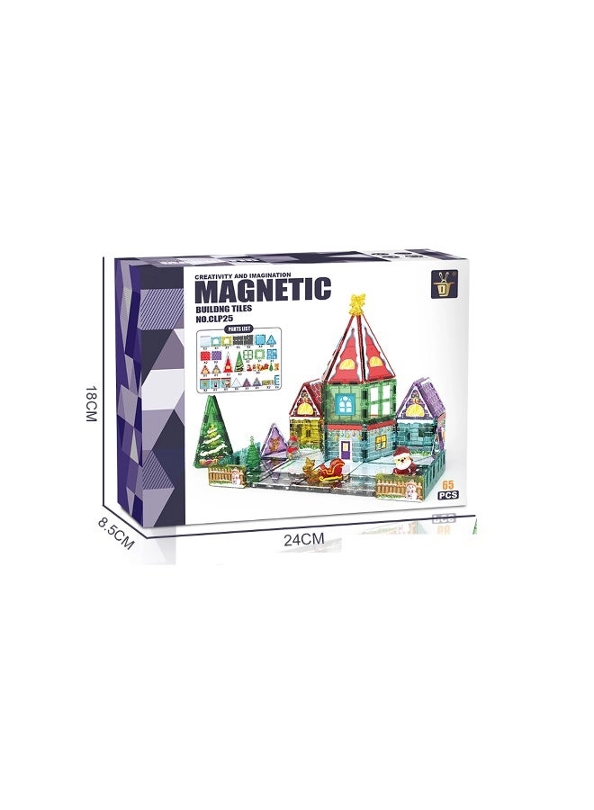 Magnetic Building Tiles - Christmas